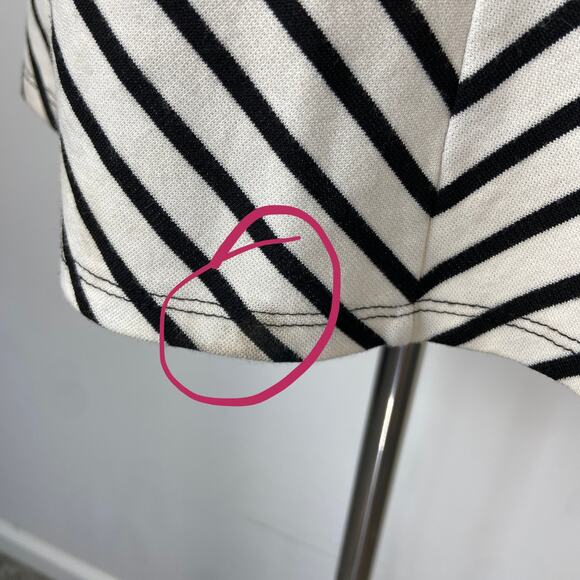 Nautical Stripe Crochet Detail Fit and Flare Dress - Women's Size S - Picture 3 of 6